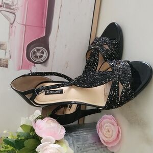 Alex Marie black Rhinestone 3 1/4" Dressy High Heels
